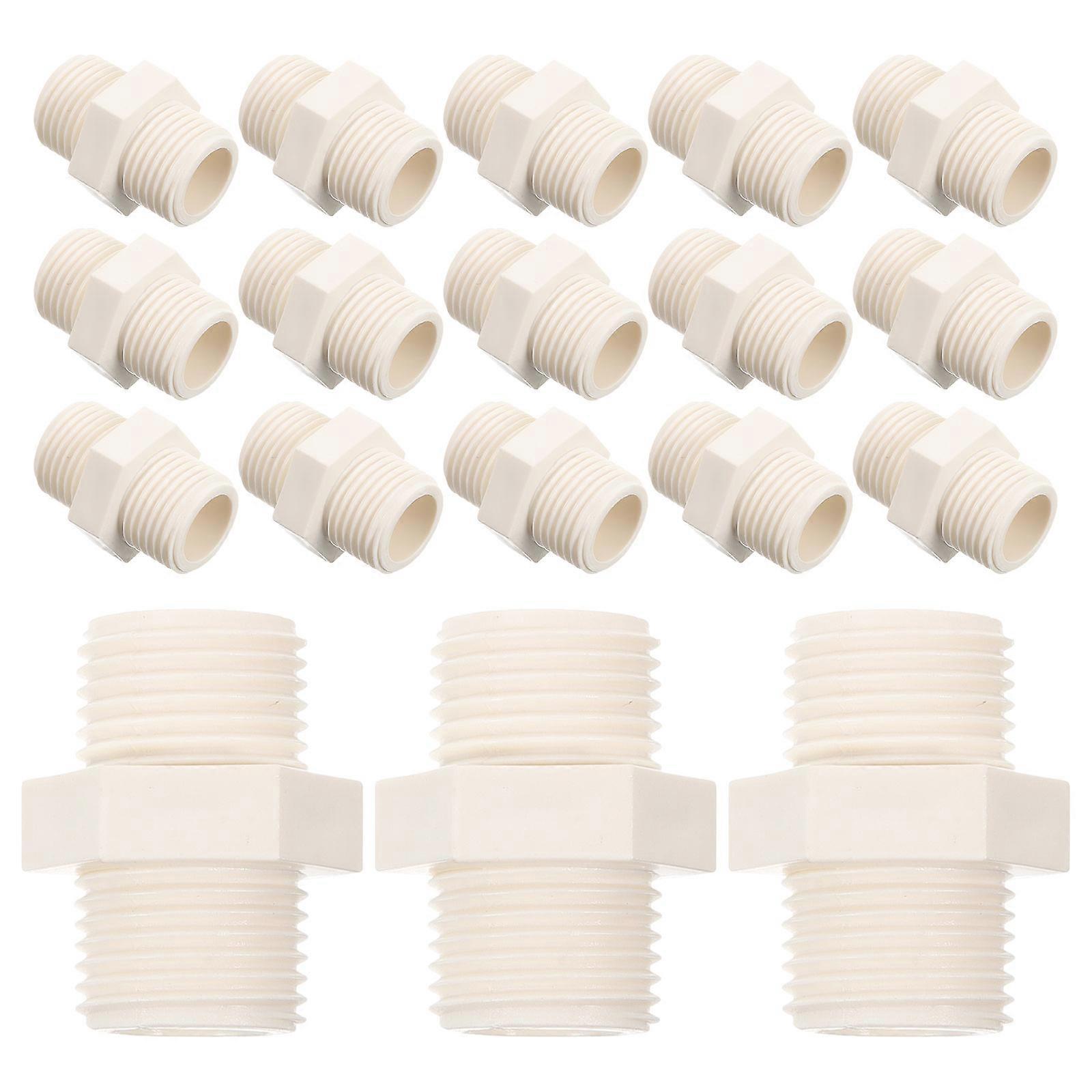 Plastic Water Fittings Adapter for Thread Pipes with 40Pcs Reusable Connectors