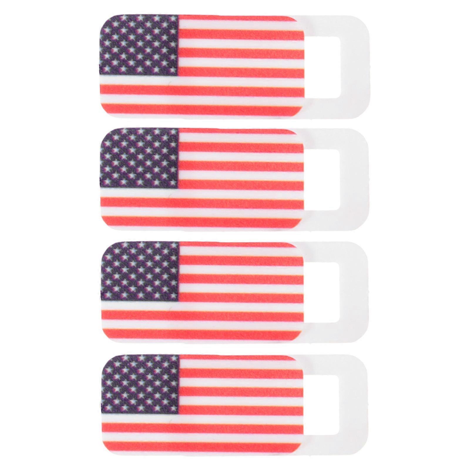 Red American Flag Camera Cover for Webcam Privacy 8Pcs Set