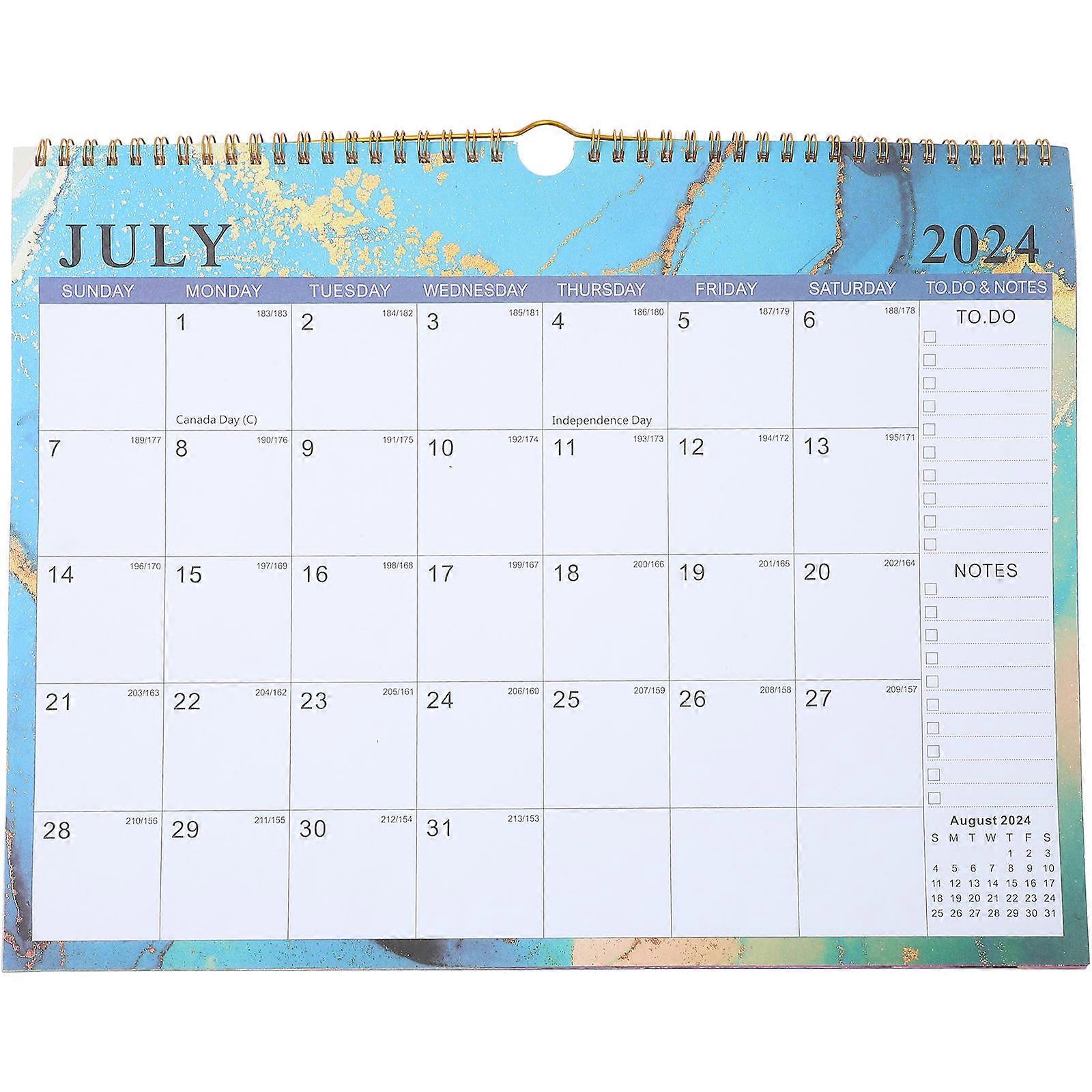 Monthly Calendar For Date Tracking Gift Giving Wall Calendar 5Pcs Style Rectangular