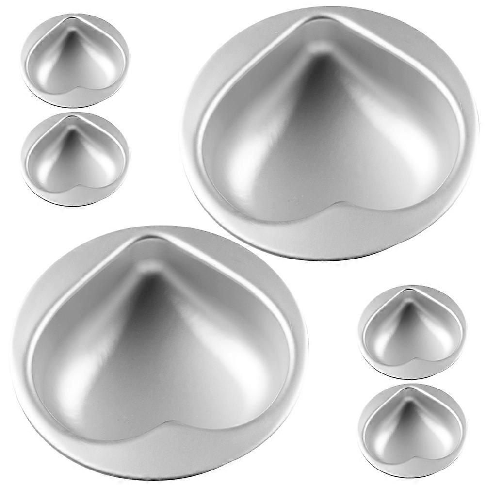 Heart Cake Pan Nonstick for Baking Silver 12Pcs Set for Home