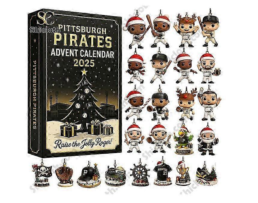 Pittsburgh Pirates Advent Countdown Blind Box Christmas Tree Decoration Acrylic Pendant