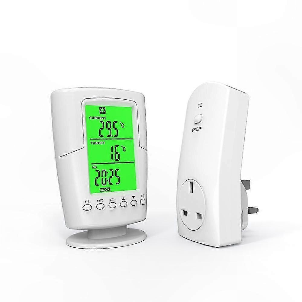 Programmable Thermostat with Wireless Remote Control for Heating and Cooling Systems, 220V-240V 13A-Compatible Temperature Management Solution