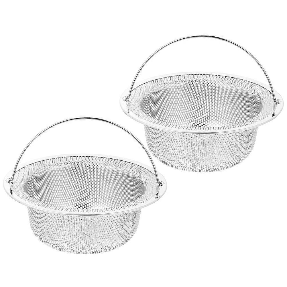 Sink Mesh Strainer 2Pcs 304 Stainless Steel Sink Strainer Basket For Drain Blockage Prevention In Kitchen Use
