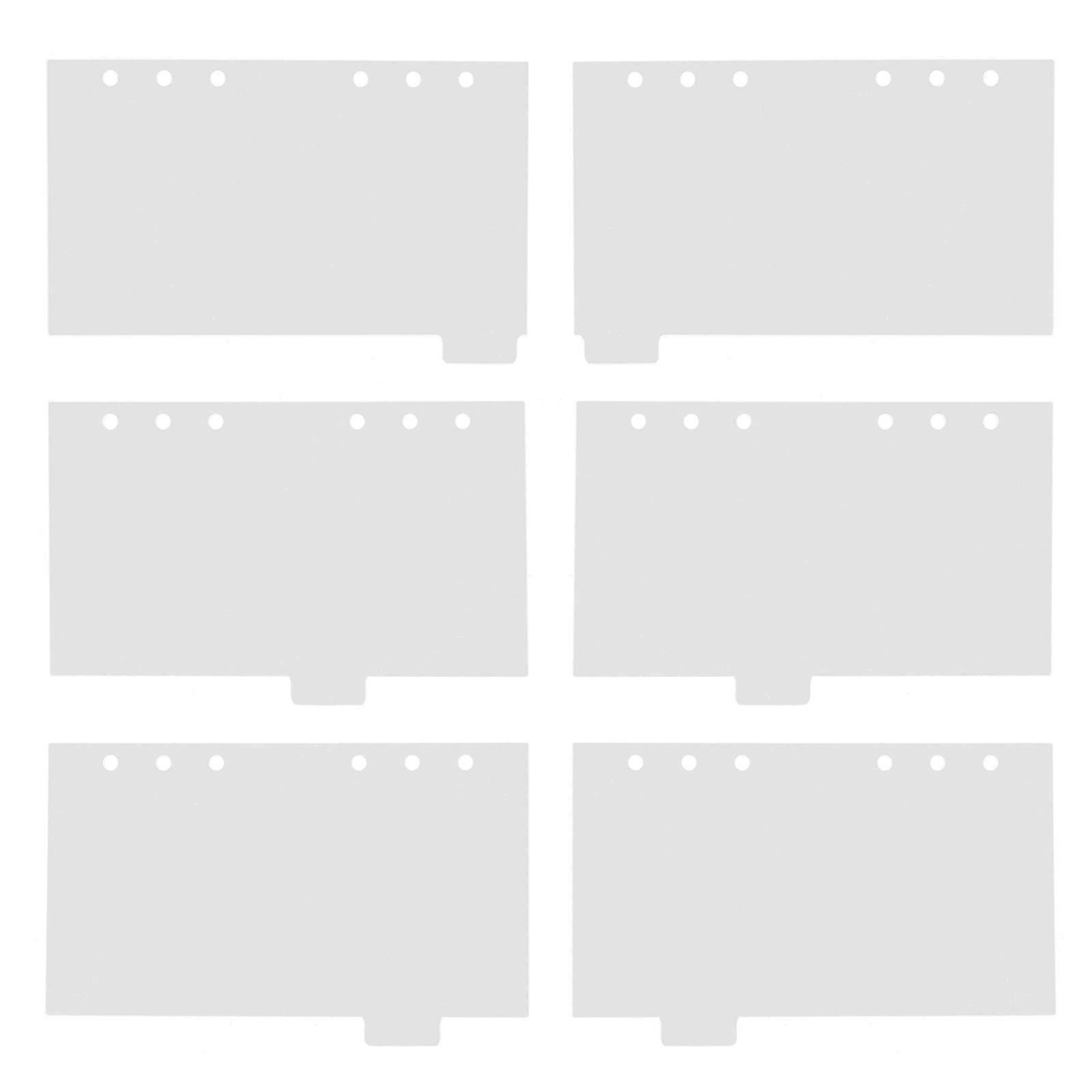Transparent Acrylic Notebook Binder for Planner Use 6Pcs
