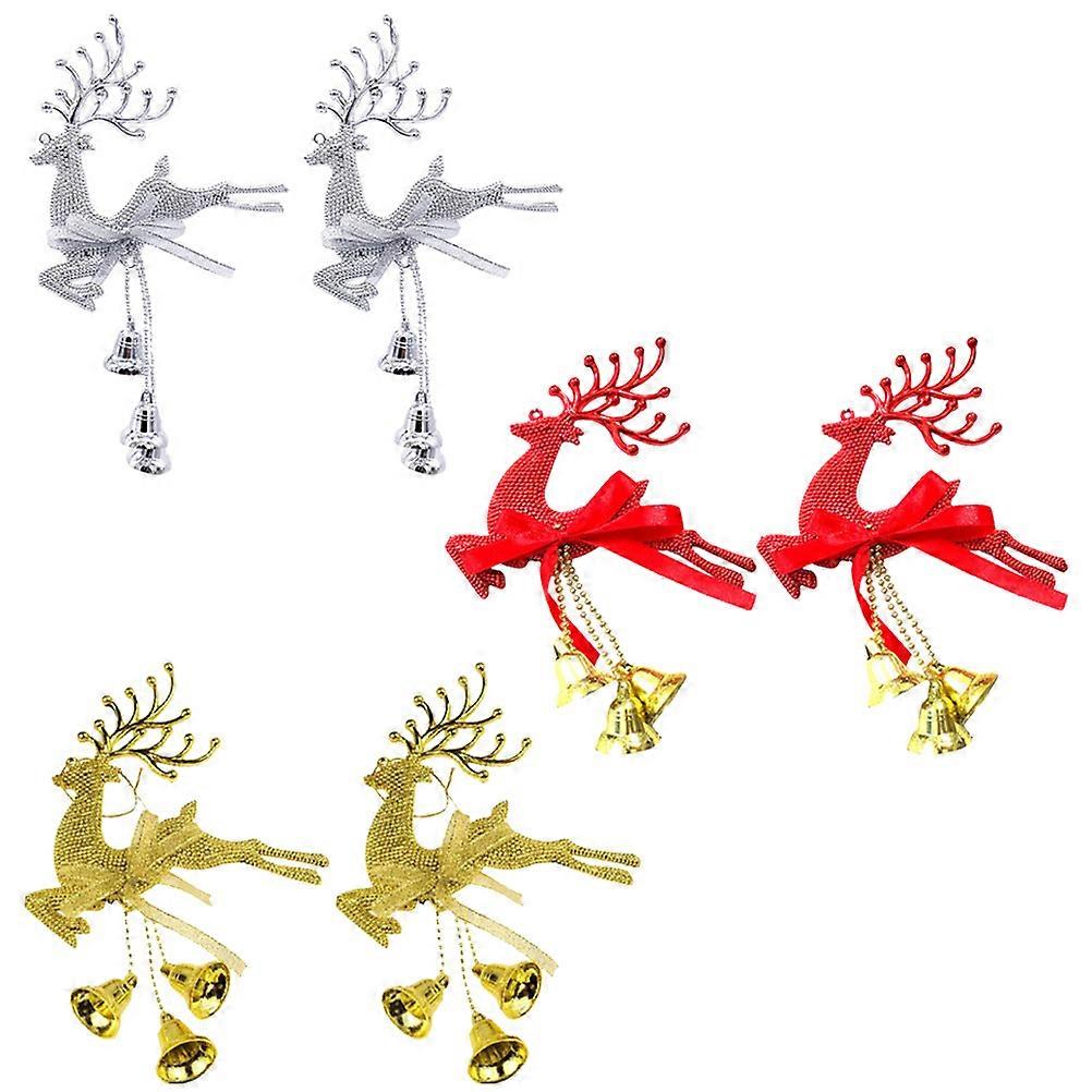 Holiday Decoration Christmas Tree Hanging Reindeer For Home And Garden Usage In Rectangular Shape With Reusable Feature 24Pcs
