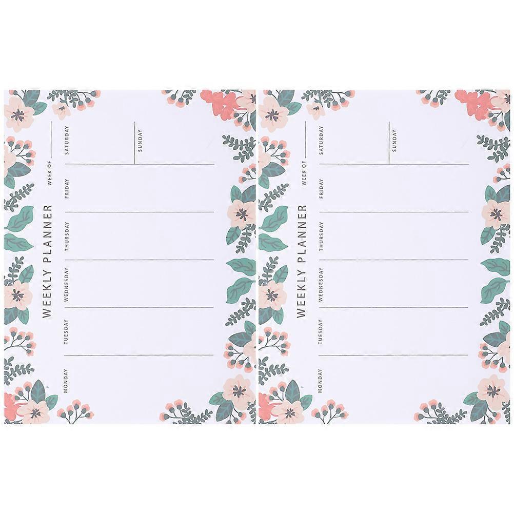 Blank Weekly Planner Notepad For Home Use Students 23x18cm Weekly Task Planner 2Pack
