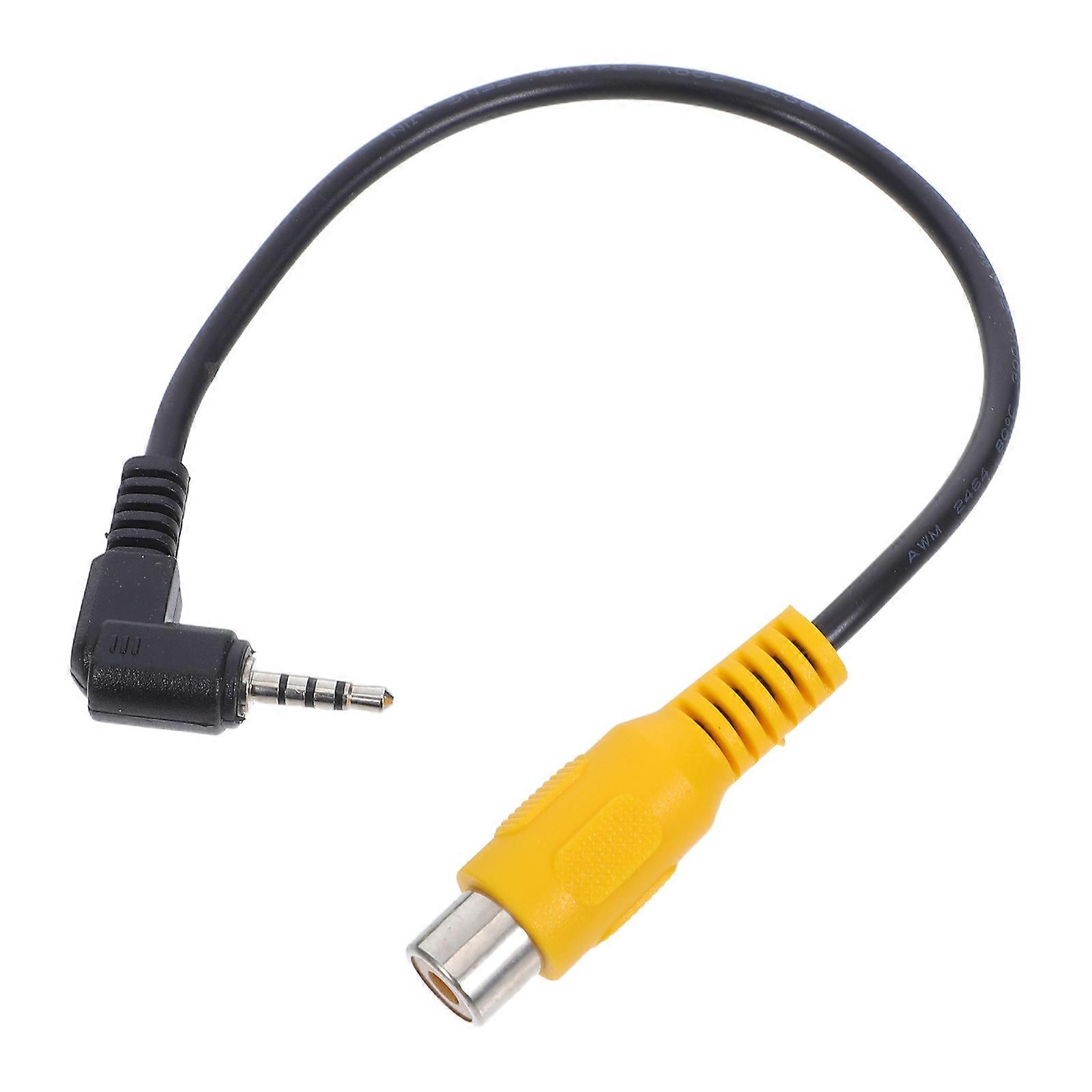 Car Audio Cable 2Pcs 2.5mm to Rca for Rear View Camera