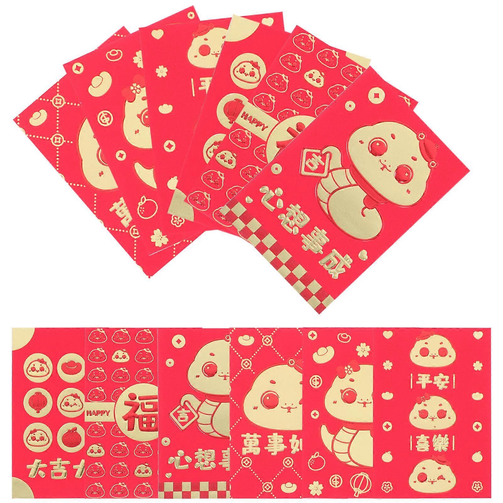 Red Envelopes Paper for Storage 240Pcs Snake Year Money Envelopes