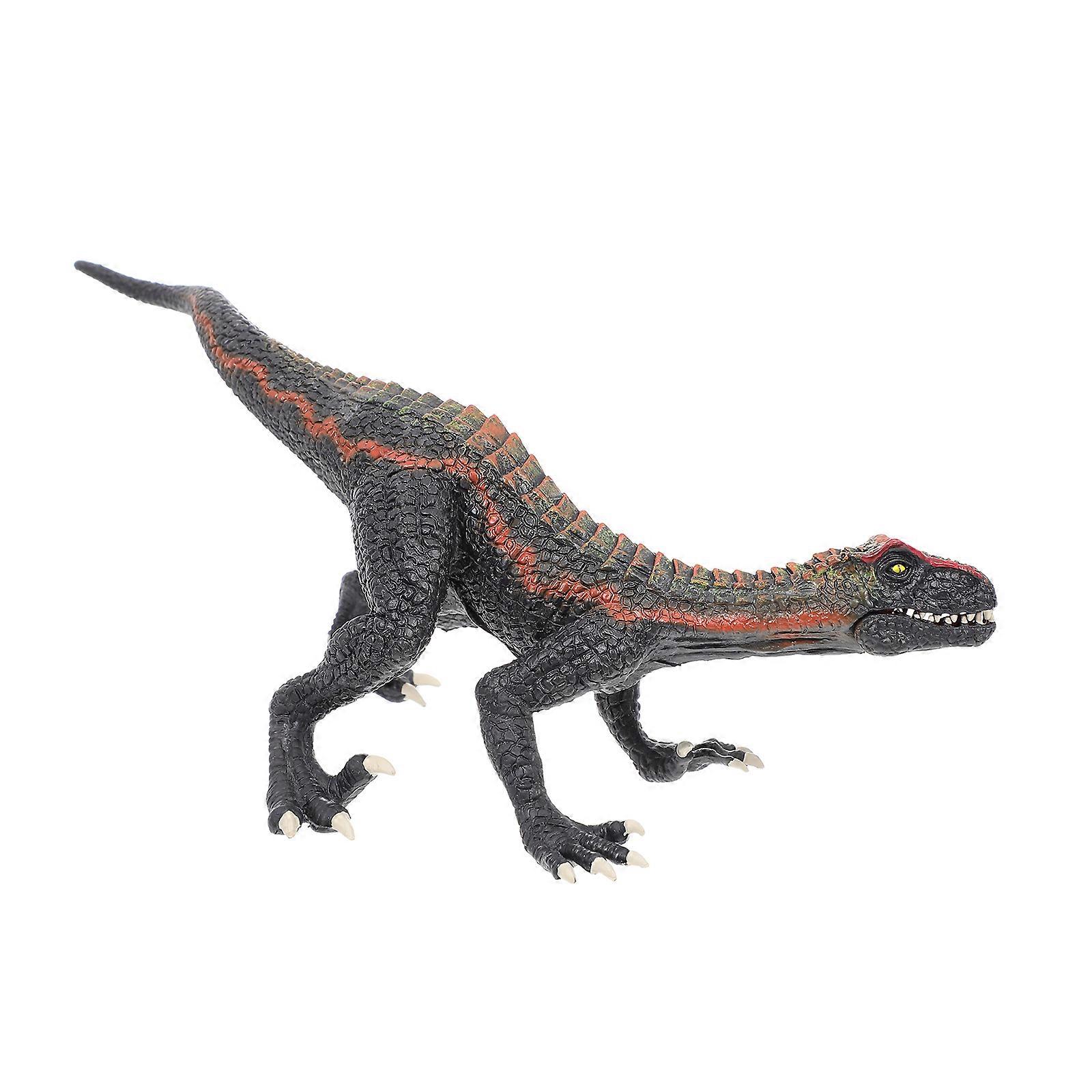 Dinosaur Toy Simulated Dinosaur Model for Decor 2Pcs Black Plastic