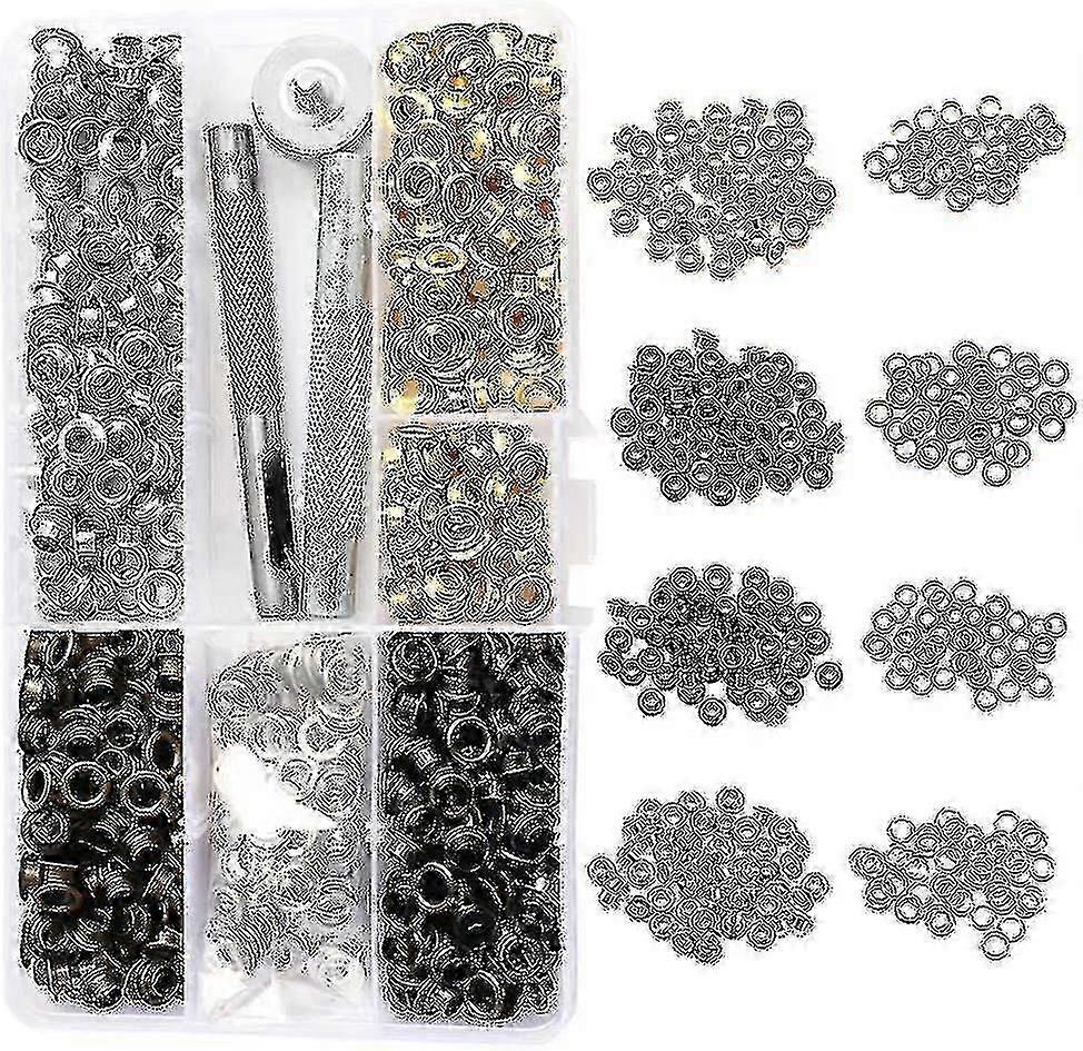 For 400pcs Eyelets 5mm Eyelet Pliers Set - With Storage Box Tool Eyelet Set