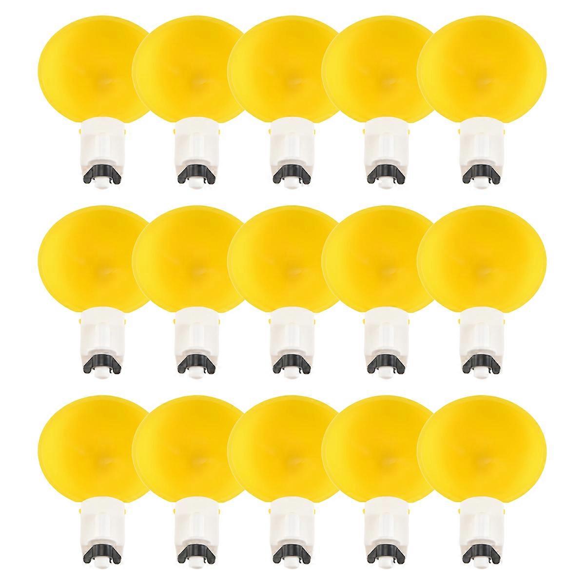 15Pcs Chicken Automatic Drinker Plastic Poultry Water Drinking Cups