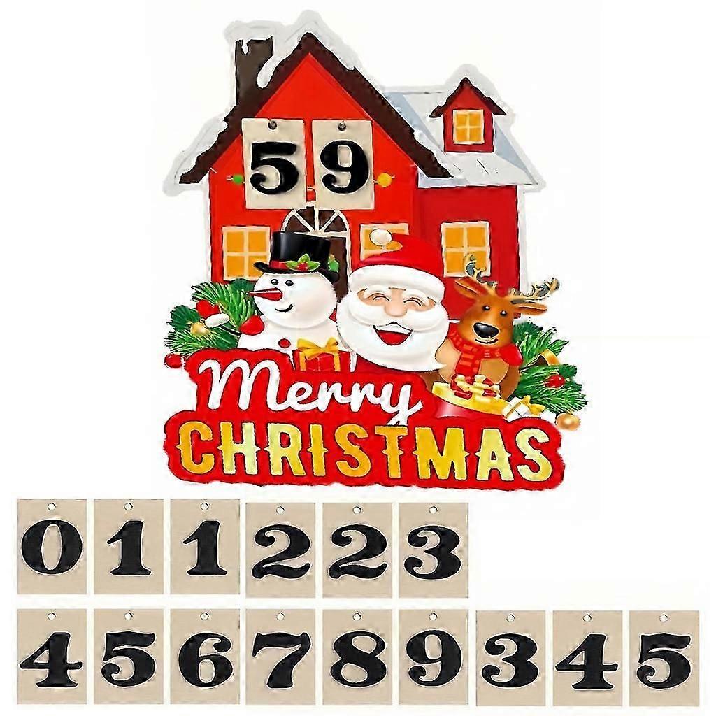 Christmas Arrival Calendar Stylish Design Clearly Displays Days Left Festive Wooded Countdown for Christmas Enthusiasts