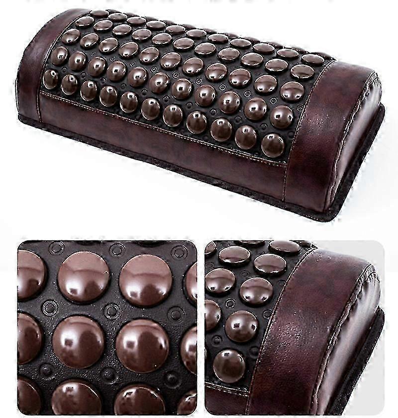 Heating Jade Pillow Memory Foam Cervical Vertebra Pillow Tourmaline Bianstone Heating Sleep Pillow to Relieve Cervical Pain 25-26