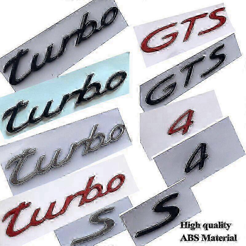 Car Model Emblem Badge Accessories Fit For Panamera Cayman Boxster Cayenne 911 718 Macan Taycan Gts Turbo 4 S Logo Stickers
