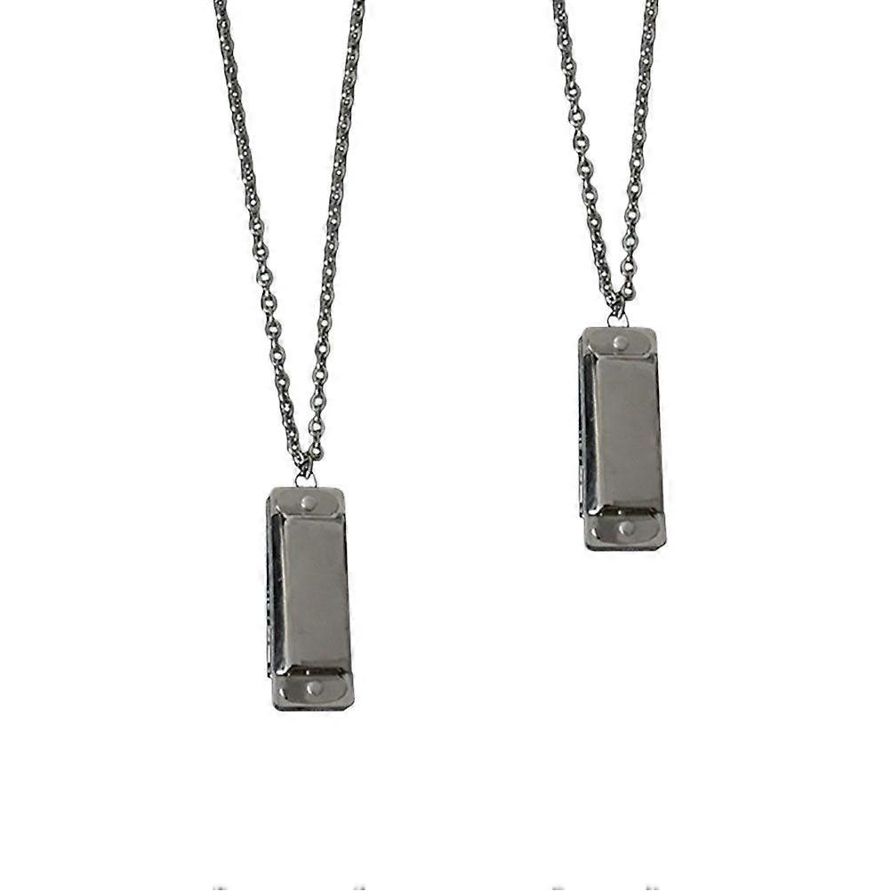 2pcs Harmonica Pendants Adult Harmonica Necklaces Gift Decorative Necklaces