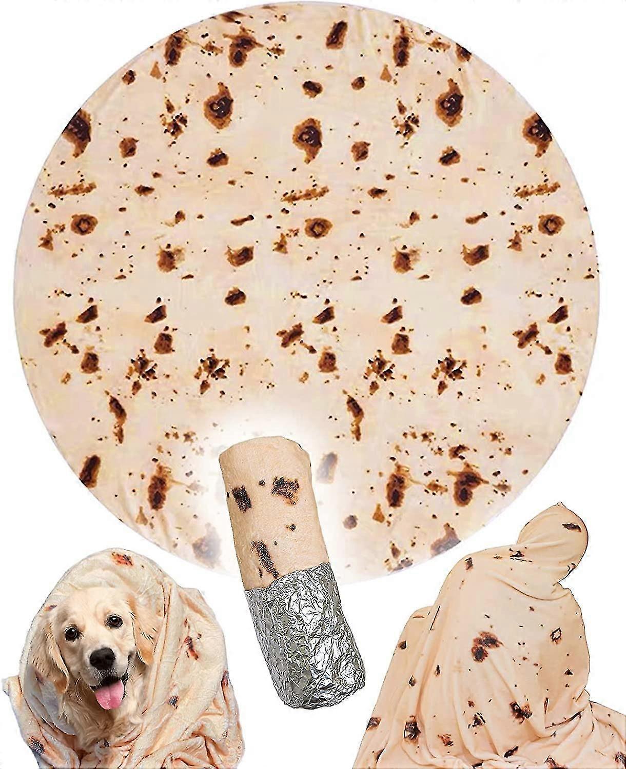 بطانية تورتيلا بوريتو ، بطانية مستديرة الجدة لتكون بوريتو بشري عملاق