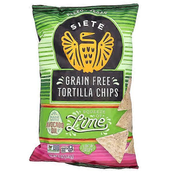 Siete, Grain Free Tortilla Chips, Lime, 5 oz (142 g)