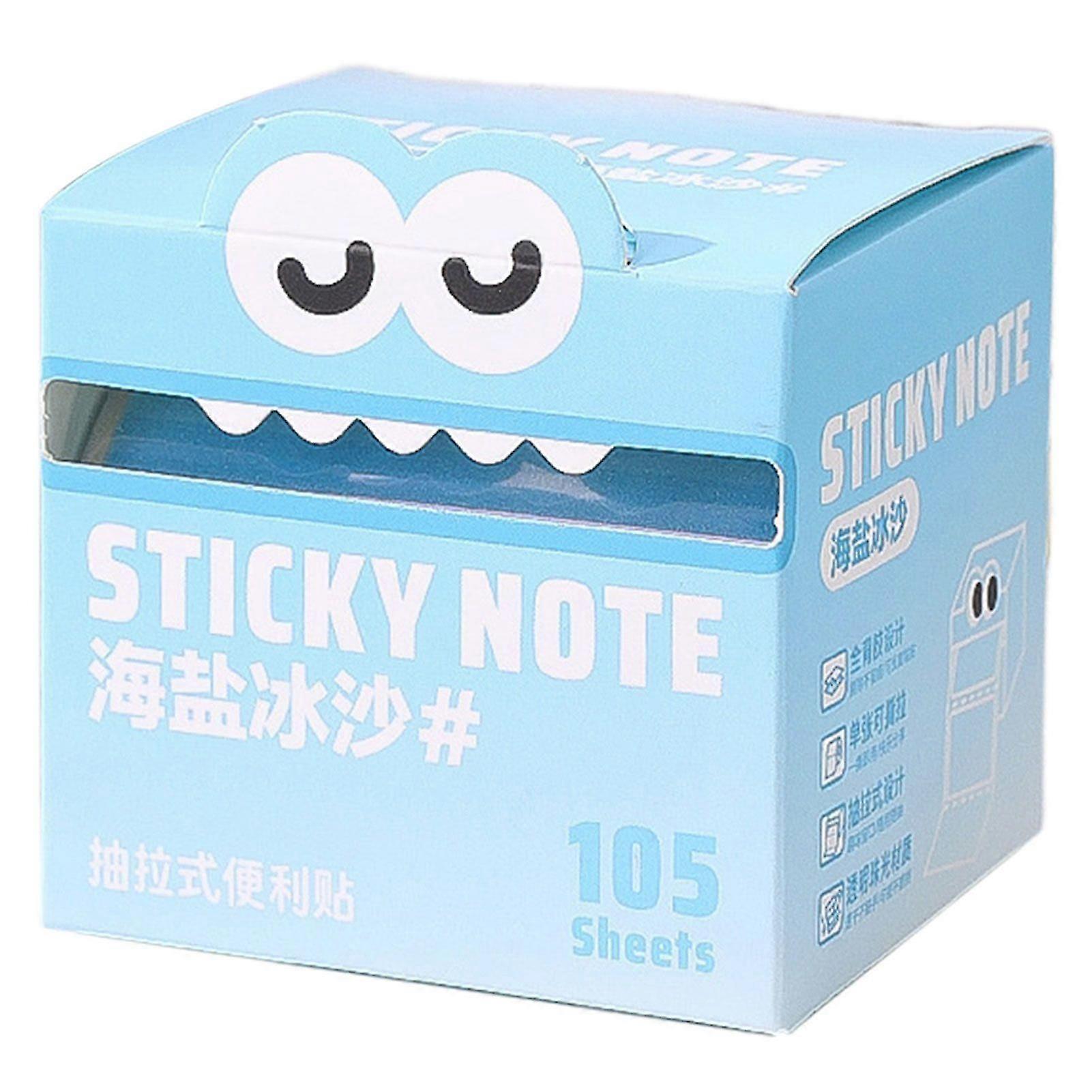 Cartoon Monster Pull-Out Sticky Notes - Dopamine-Colored School Office Memo Pads for Notes & Marking