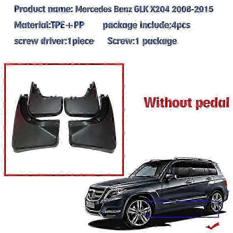 For Mercedes Benz Glk Class X204 2008-2015 Mudguard Fender Mud Flaps Guard Splash Mudflaps Car Accessories Front Rear 4pcs 25-26