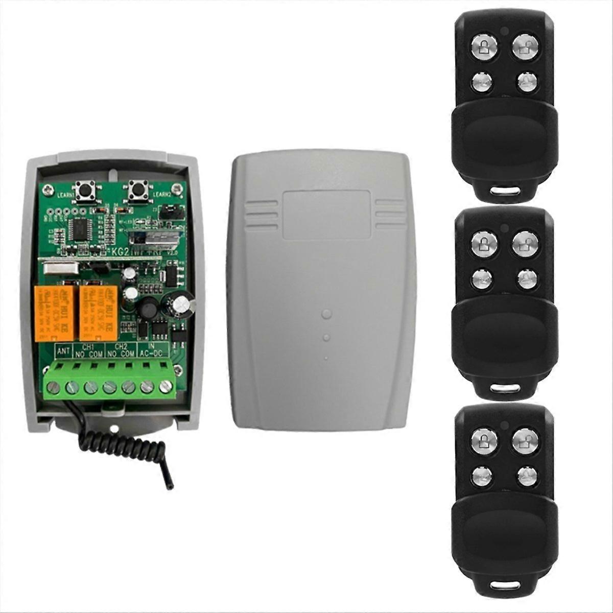 Tuya WiFi 7-32V Garagentorempfänger 4CH 433,92 MHz Universal-Fernbedienungsset mit festem Scroll-Code