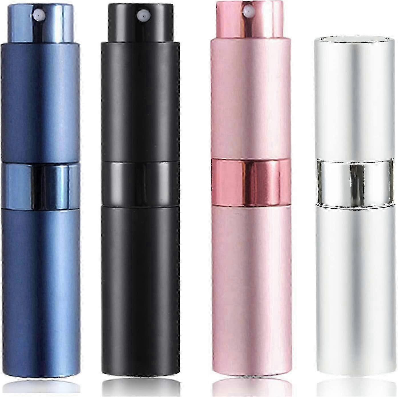 8 ml Travel Perfume Atomizer Refillable Set - 4x Mini Sprayflaskor, Uppgraderad Perfume Atomizer Pod med refill för resor och hemmabruk