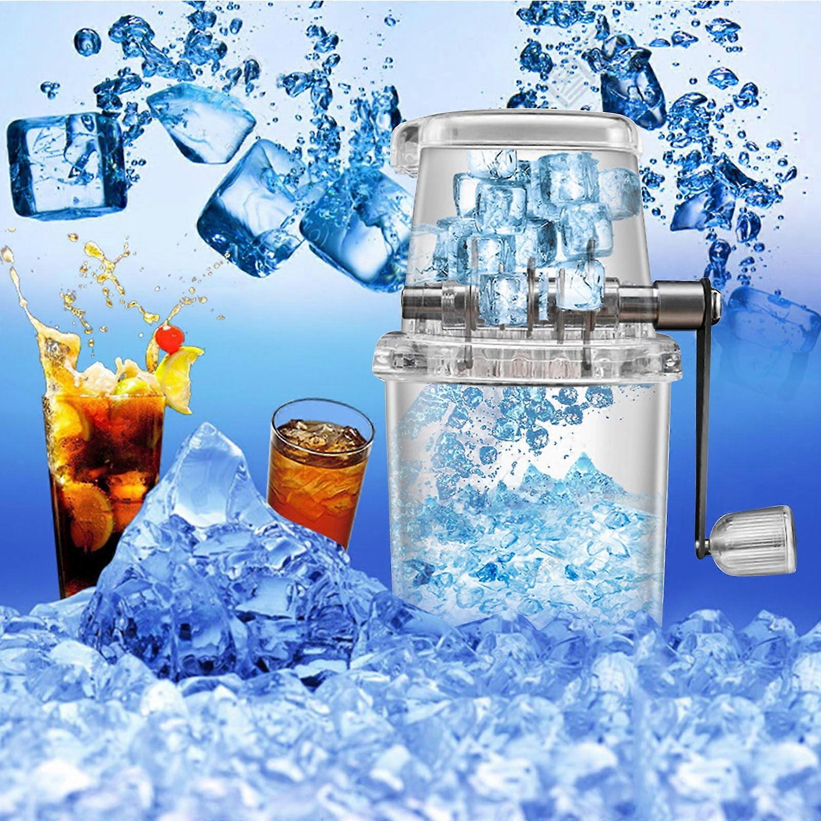 Donemore Ice Crusher Machine - Household Manual Ice Crusher Transparent Multi-purpose Hand Shaved Ice Machine Ice Maker
