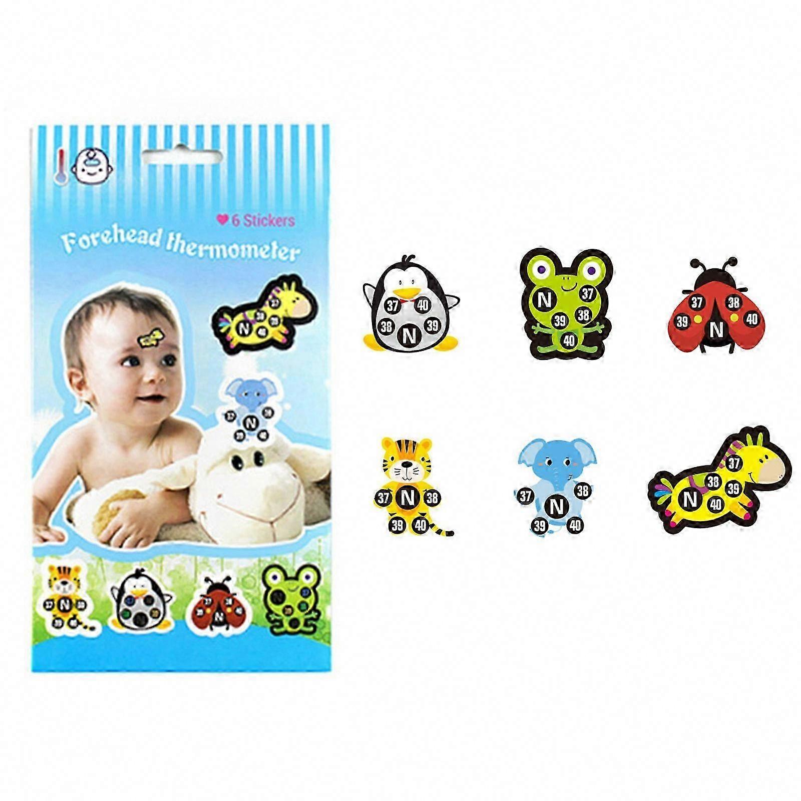 Cute Cartoon Fever Indicator Stickers - Accurate Forehead Temperature Monitoring Patches