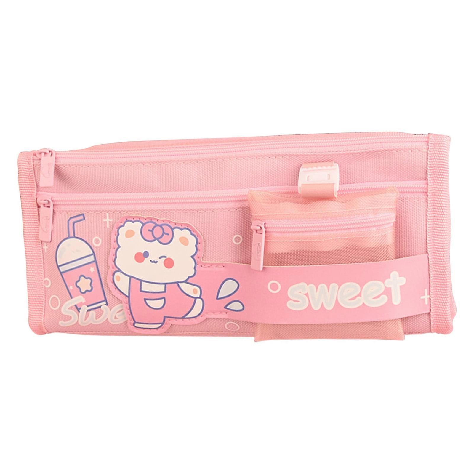 YOBOLK Pencil Case Clearance Large-capacity Multi-function Pencil Case Three-layer Stationery Bag Pencil Case Pen Holder