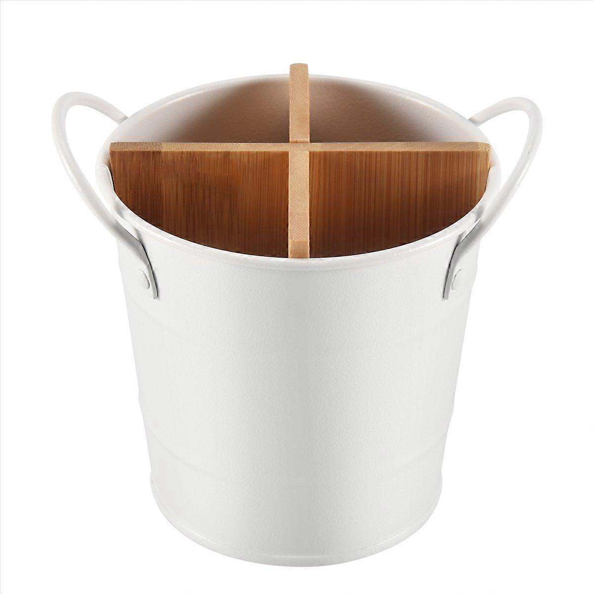 Kitchen Cutlery Organizer Knife Stand Storage Holder Separate White