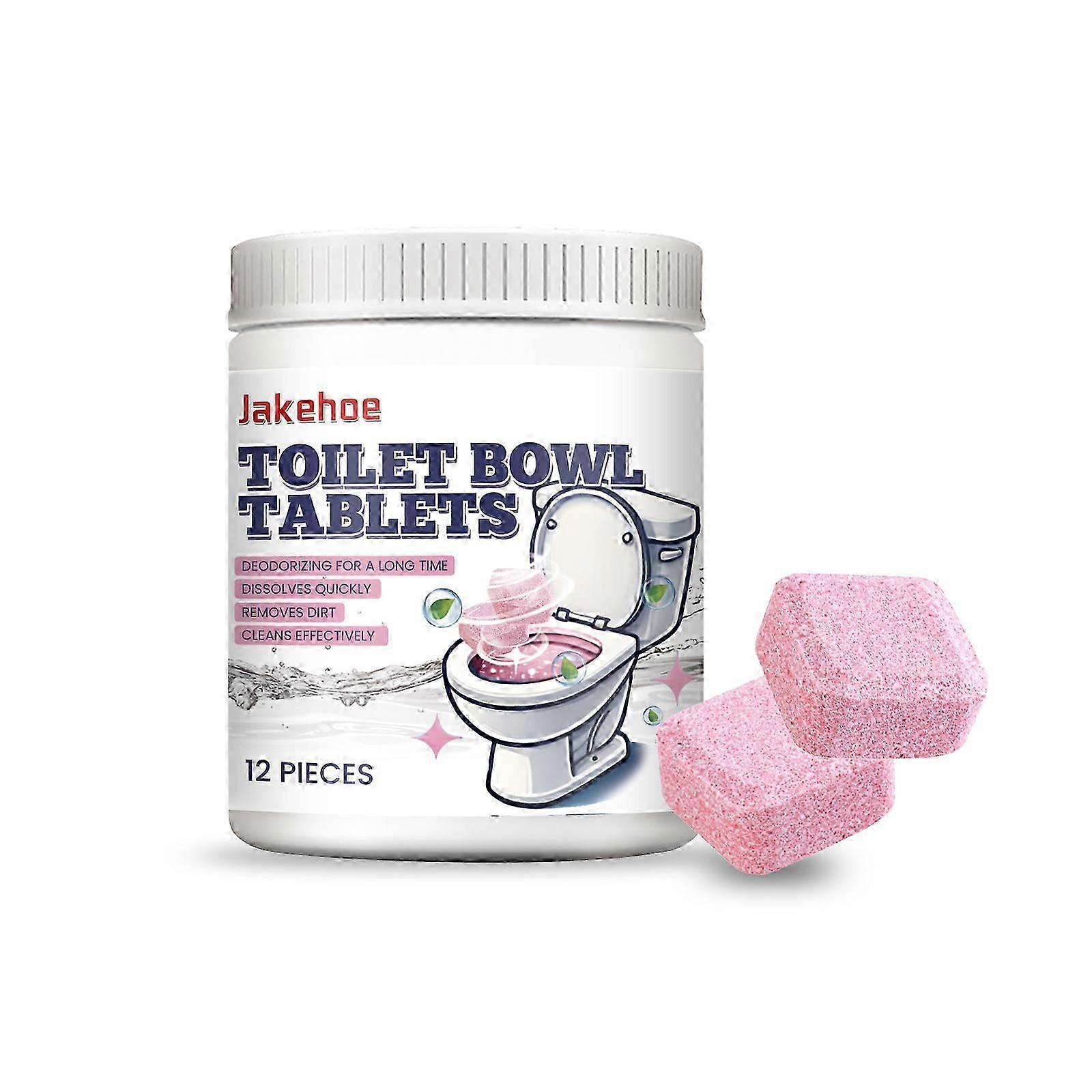 Powerful Toilet Cleaning Effervescent Tablets  Fast, Bactericidal, Easy Deep Clean (12 Pack)