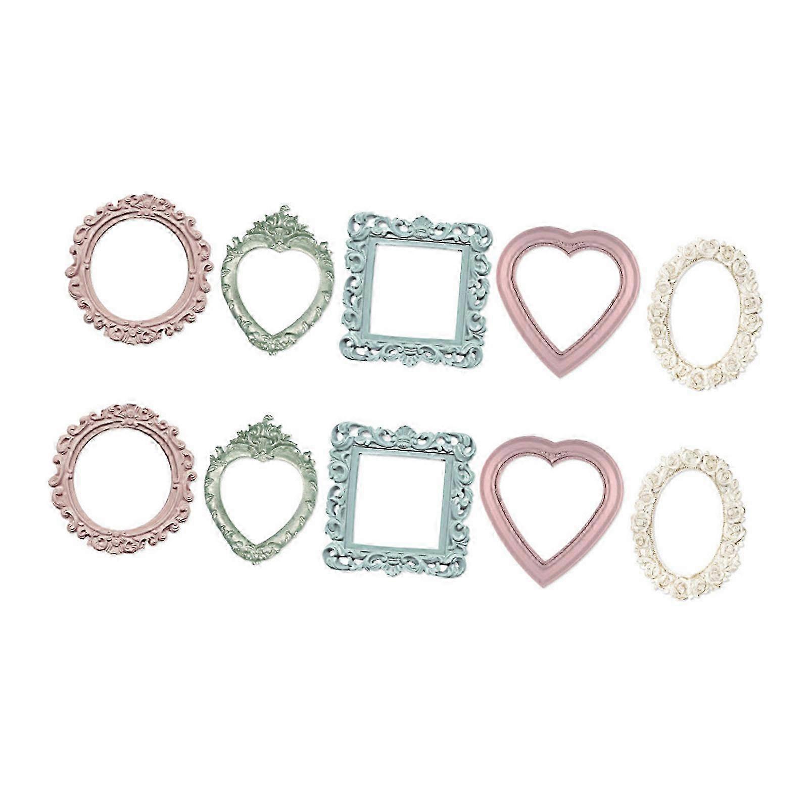 Scrapbook Decorative Paper DIY Exquisite Innovative Cutout Mirror Frame Scrapbook Paper for Scrapbook Journal Album Journal