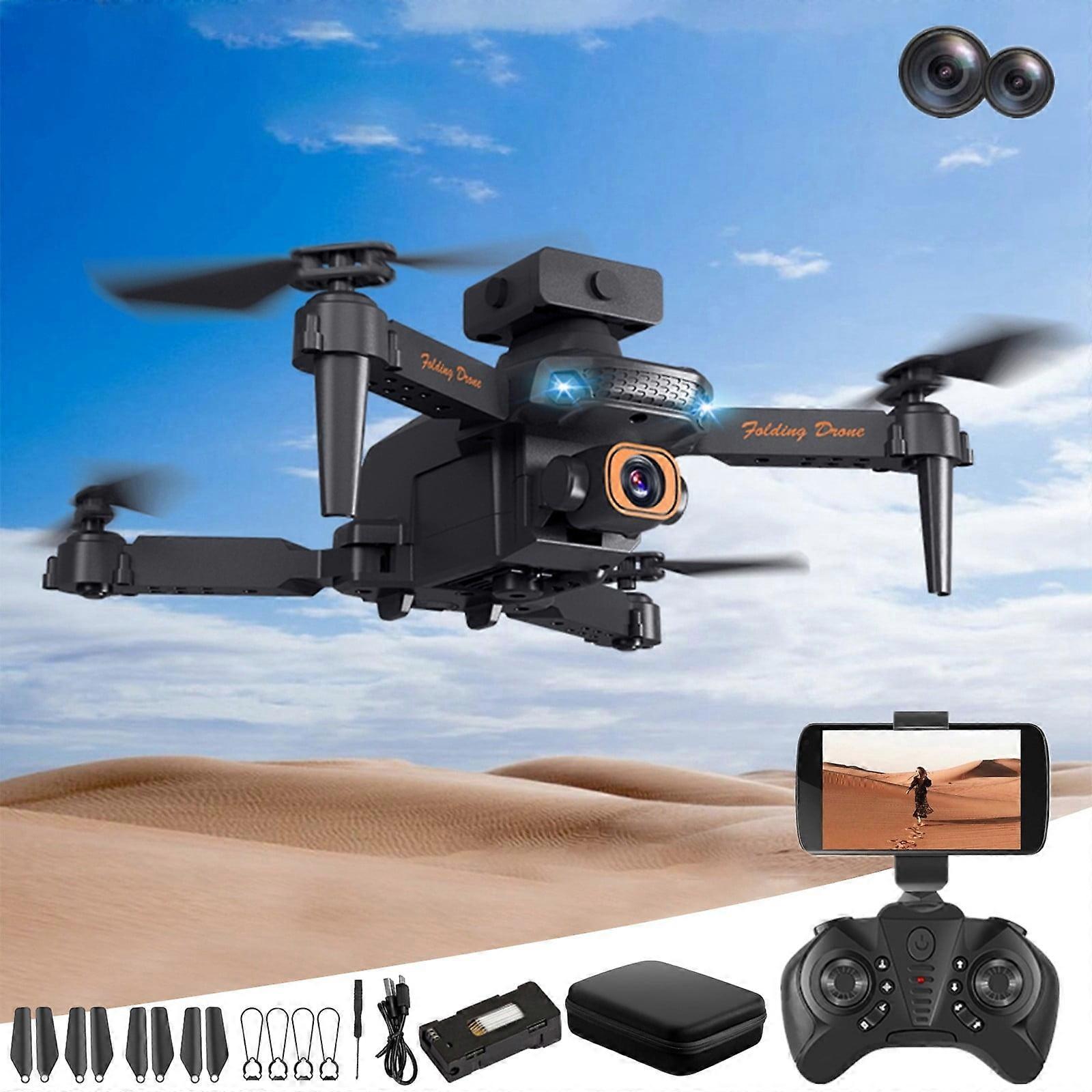 Brushless Motor Drone w/ Dual 1080P Camera, 2.4G WiFi FPV, Obstacle Avoidance, Headless Mode, 8 Spare Blades - Compatible with RC Quadcopter
