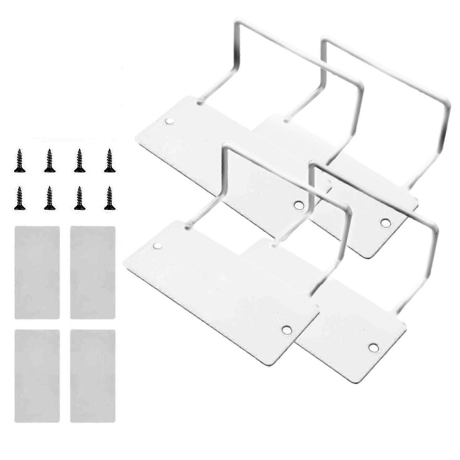 Set of 4 Universal Bed Mattress Stopper Tool Secures Hold For Various Bed Frame Types Mattress Retainer Bar Stabilizers  White
