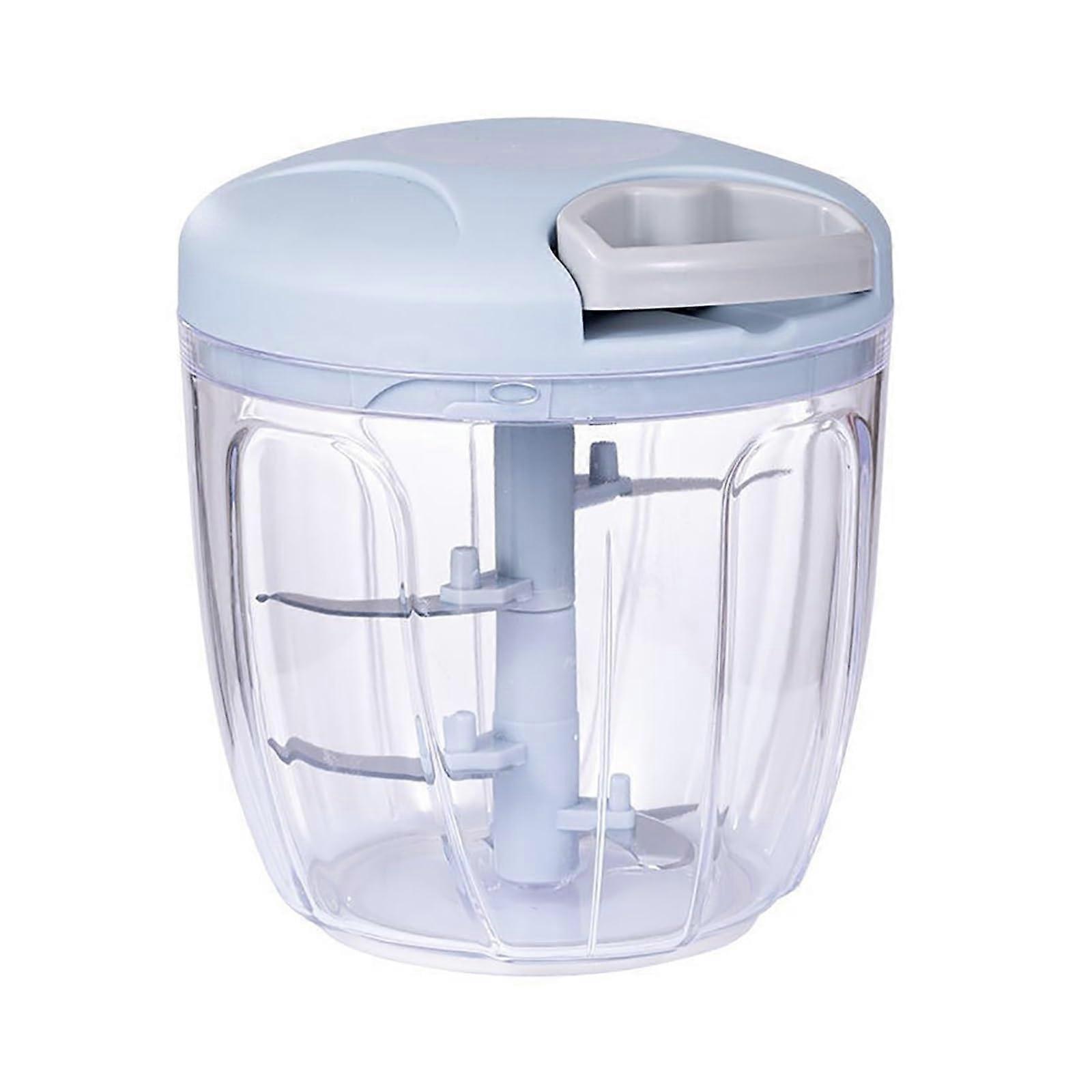 Manual Meat Grinder and Vegetable Chopper with Garlic Press, Onion Crusher Blender, Blue S