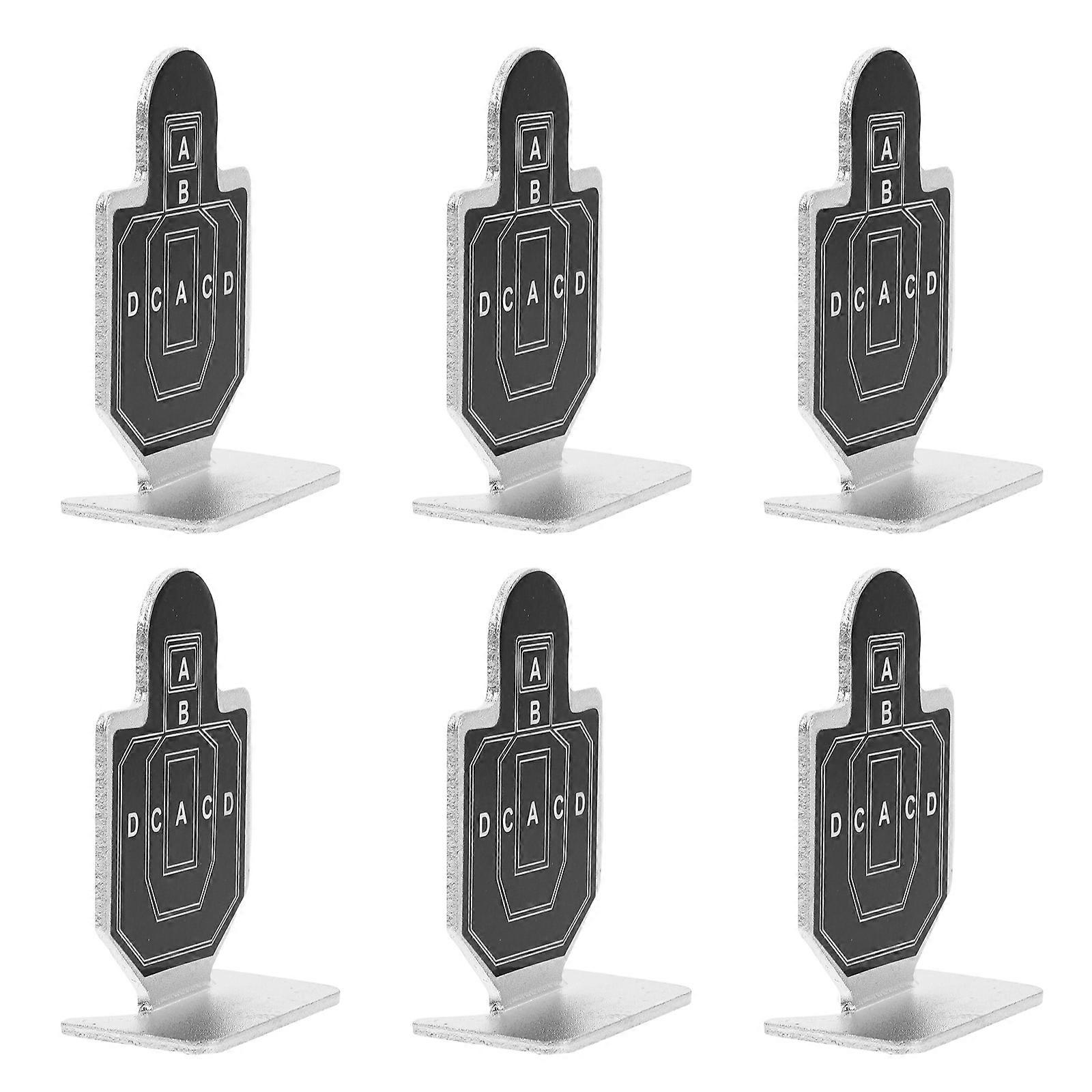 Black Small Metal Training Target for Shooting Practice 6Pcs Targets