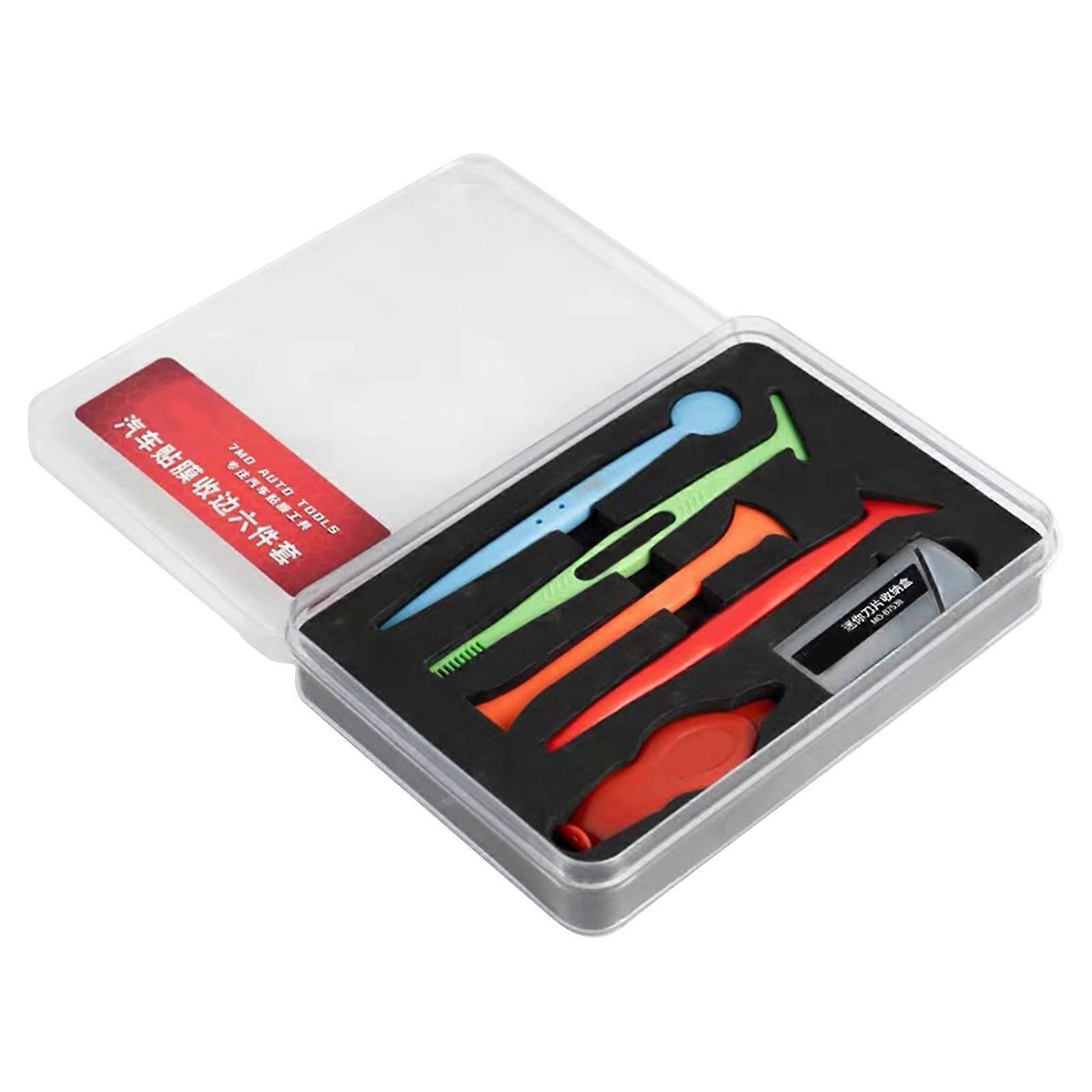 Squeegee Tool Compact Vehicle Wrapping Edge Tool Non Slip Grip Design for Precise Film Alignment On Curved Surfaces Multicolor