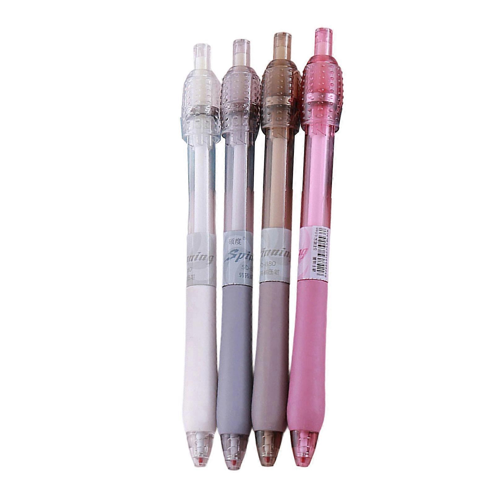 4PCS Retractable Twist Pens For Focusing Improvement Smooth Ink Flow Clicks Pen School Essential for Homework Task Multicolor