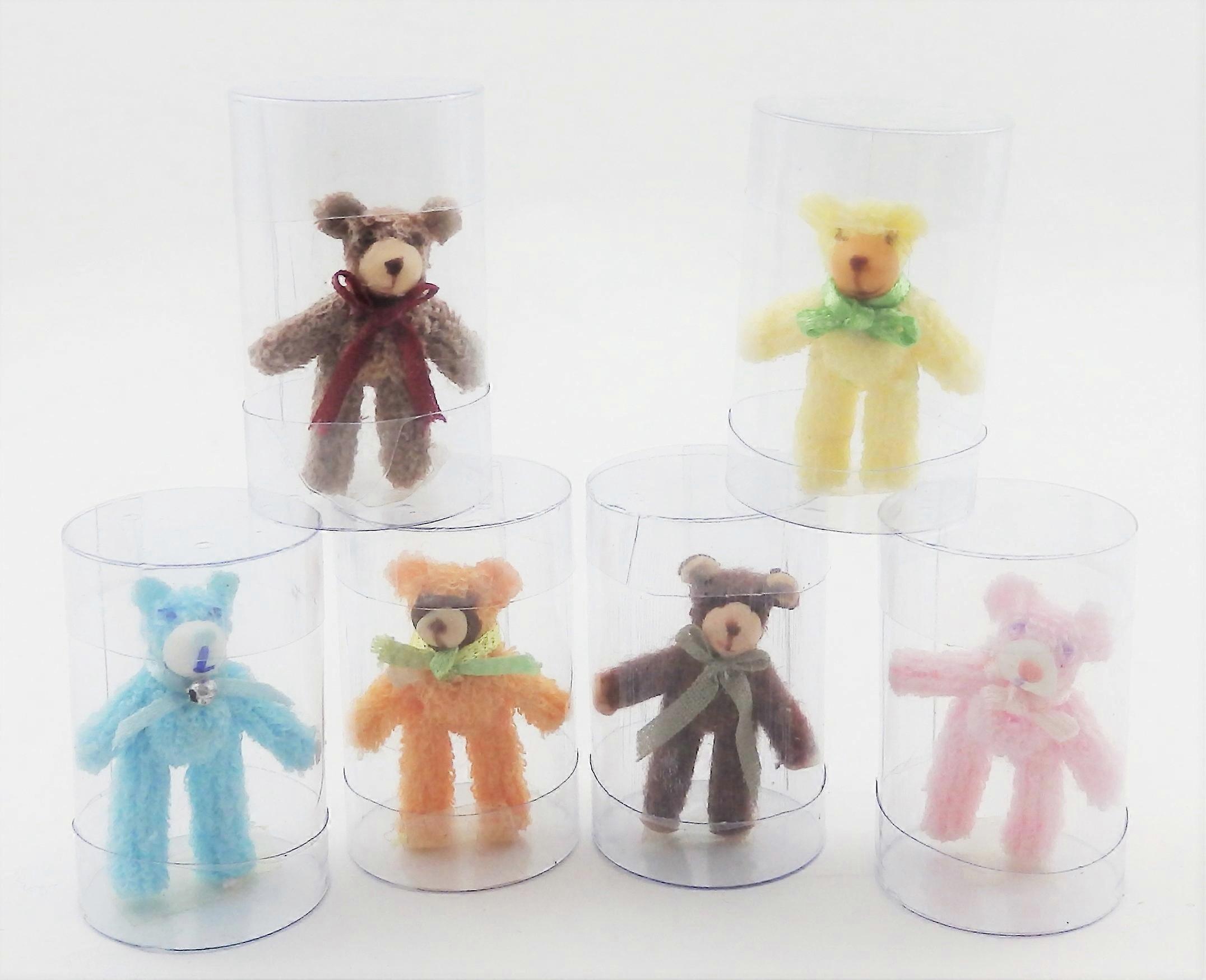 Dolls House 6 Teddy Bears Standing In Display Box Toy Shop Accessory