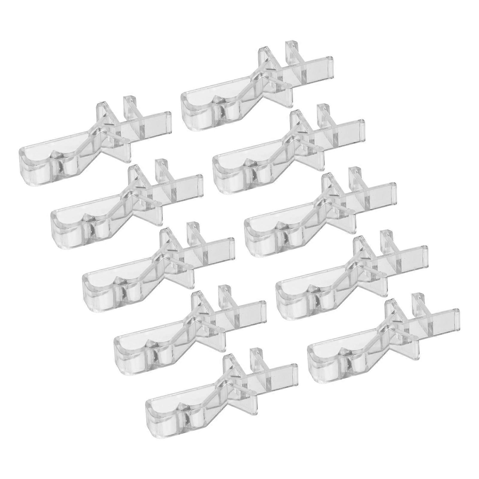 Curtain Bracket Clear Plastic Blinds Clips For Home Decor Hidden Installation 10Pack