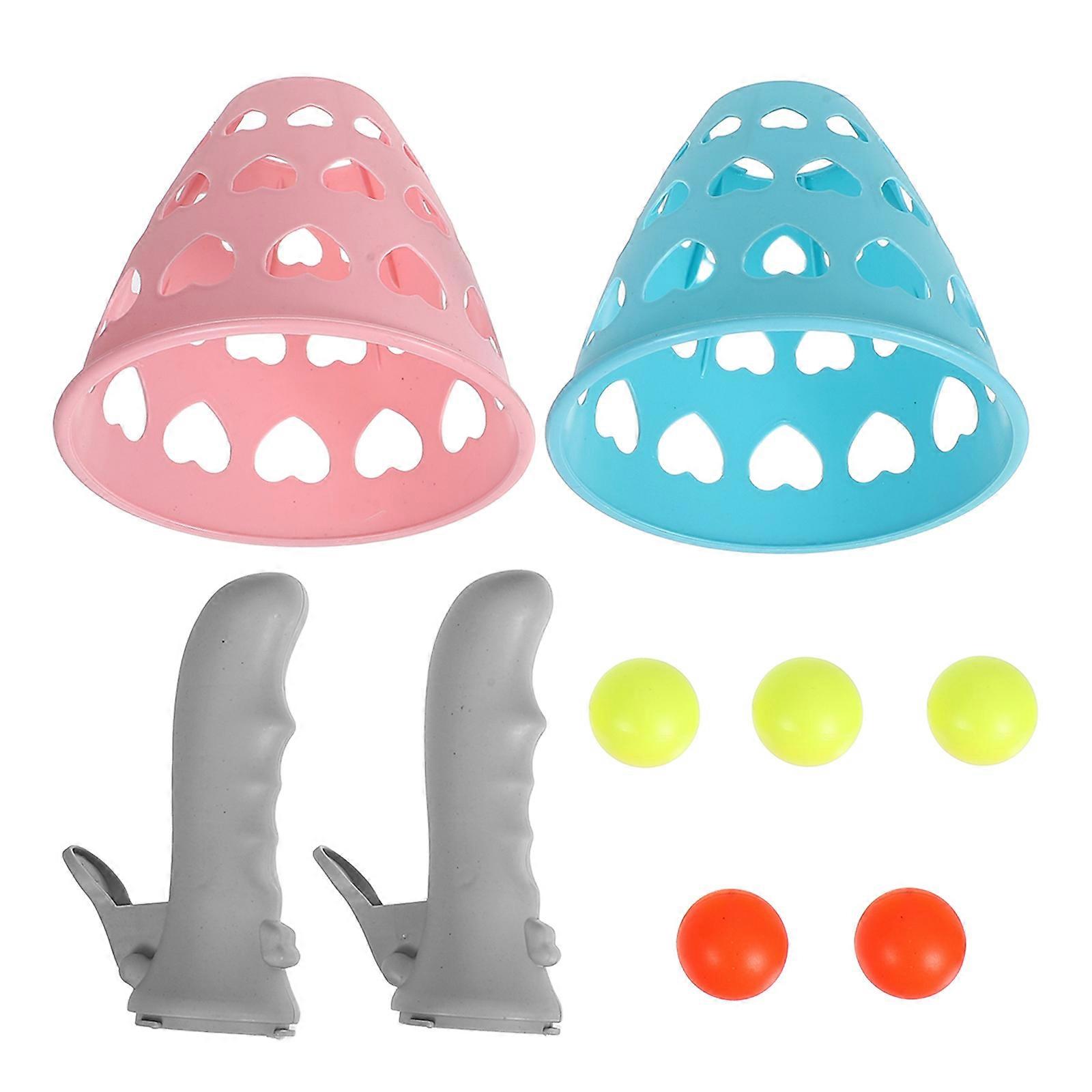 Kid Racket Catch Game 1 Set Dual-player Outdoor Indoor Play Assorted Color Designed For Parent-child Interaction