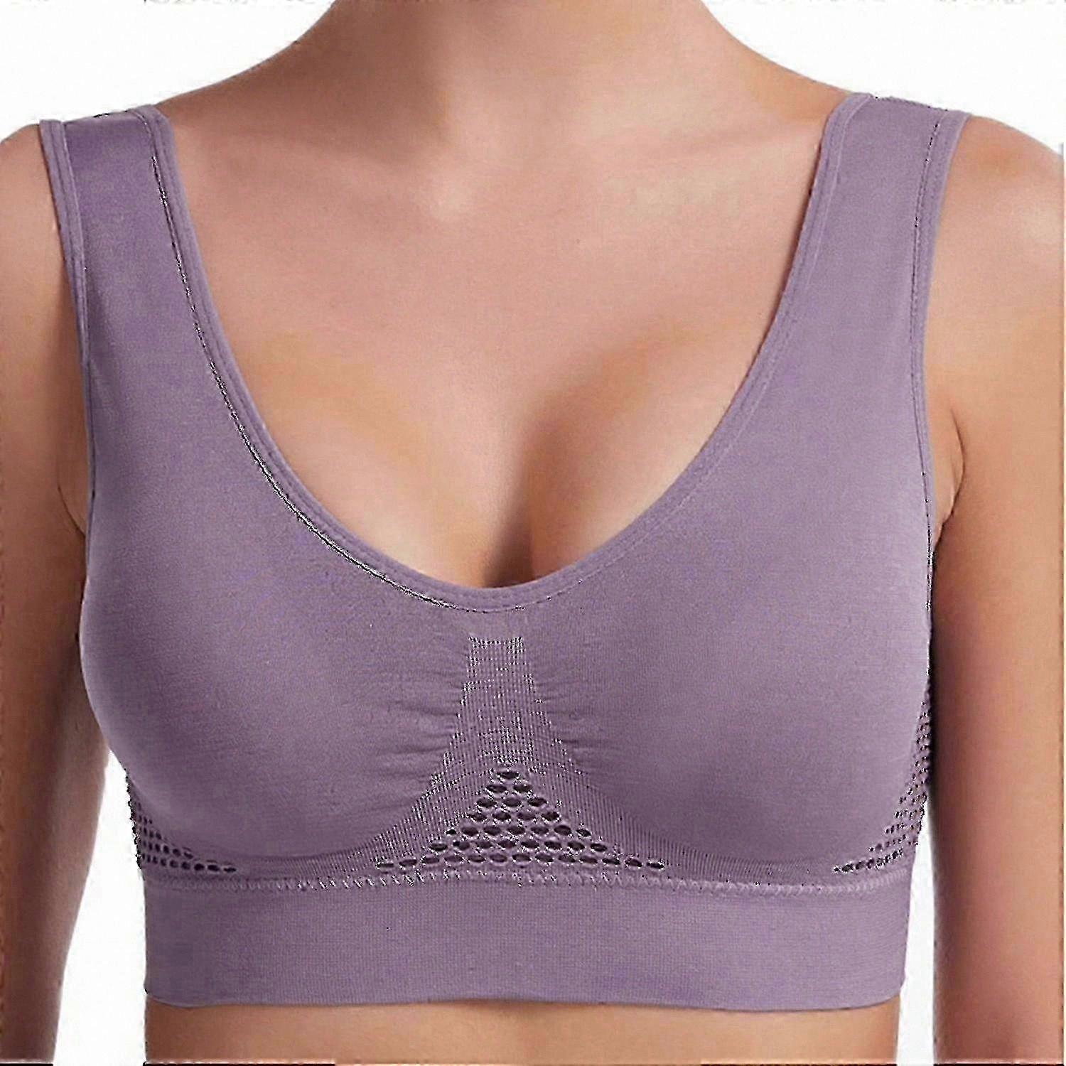 Plus Size Mesh Underwear Bra with Breathable Design No Underwire Comfort Fit