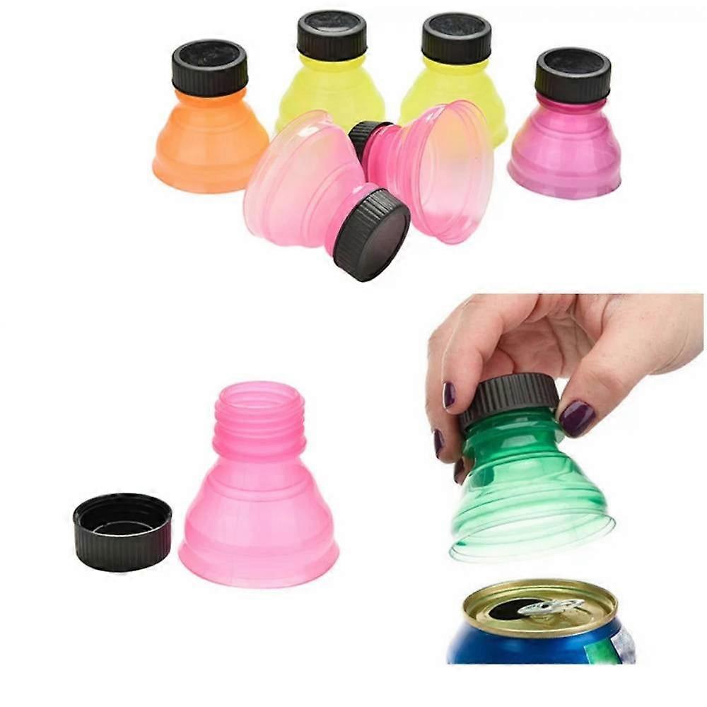 Dpityserensio 6Pcs Soda Saver Pop Beer Beverage Can Cap Flip Bottle Top Lid Protector Snap On On Clearance Random One Size