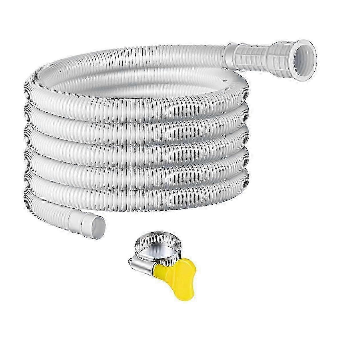 x Dehumidifier Drain Hose, 13Ft Flexible Drain Hose with Cuttable Rubber Adapter and Connect Clamp, H jn