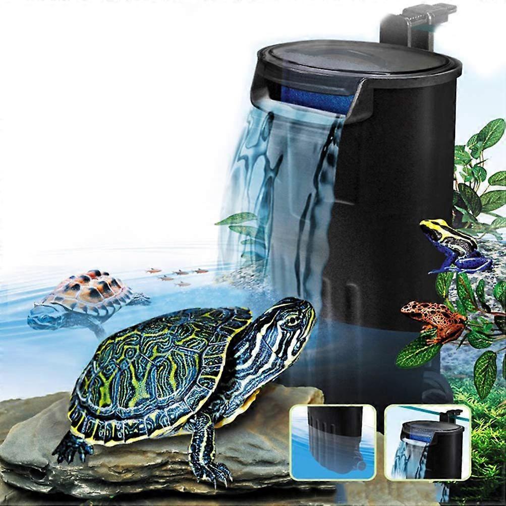 Turtle Tank Filter Ultra Quiet Waterfall Flow for 20 Gallon Reptile Aquarium Shrimp Frog Crab