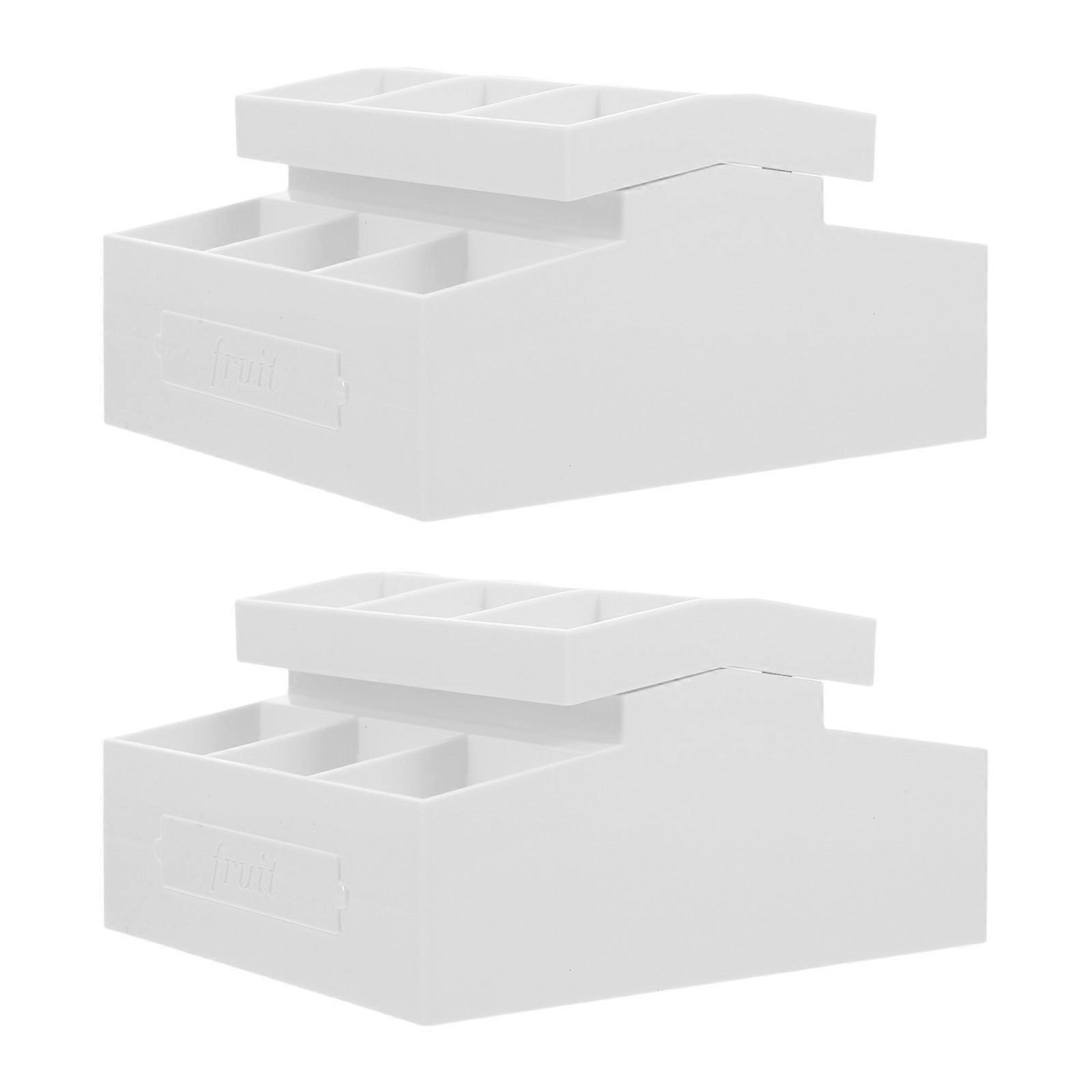 Plastic Dollhouse Fruit Rack for Display 2Pcs Miniature Kitchen Model