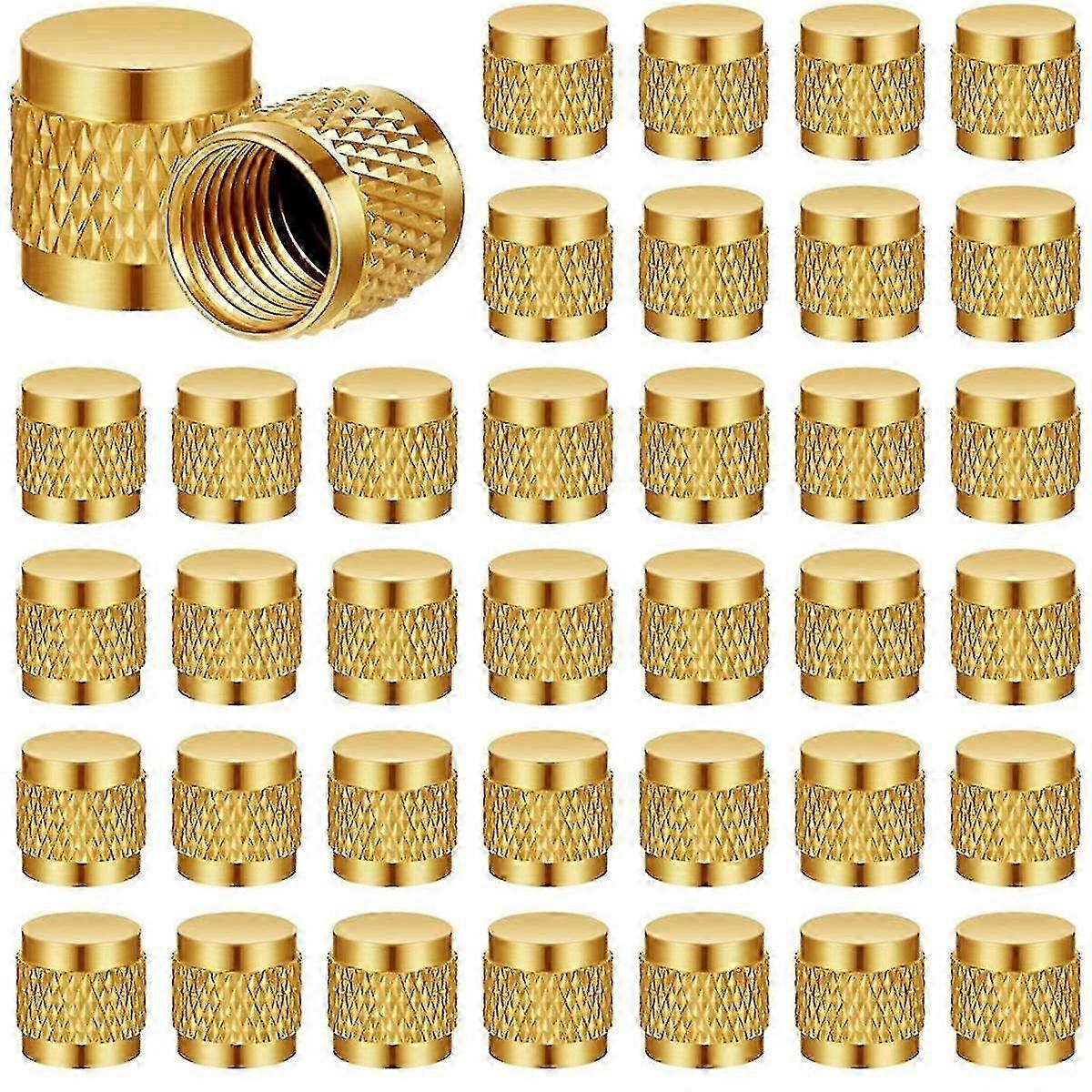 50 Pcs 1/4 Flare Cap, Round Brass With Neoprene O Ring Seal_xnsa