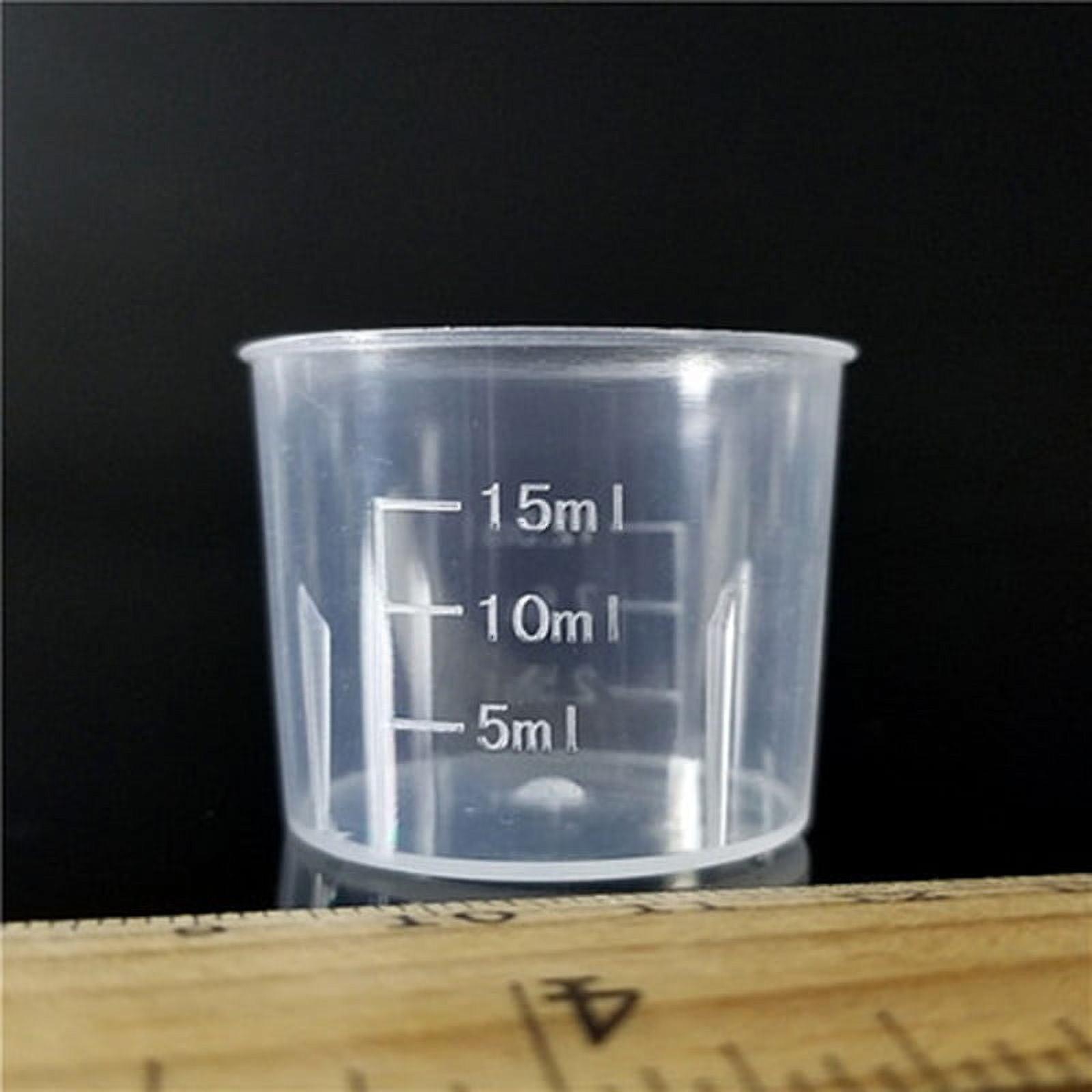 10pcs 15ml/30ml Transparent Clear Plastic Double-scale Medicine Measuring Cup