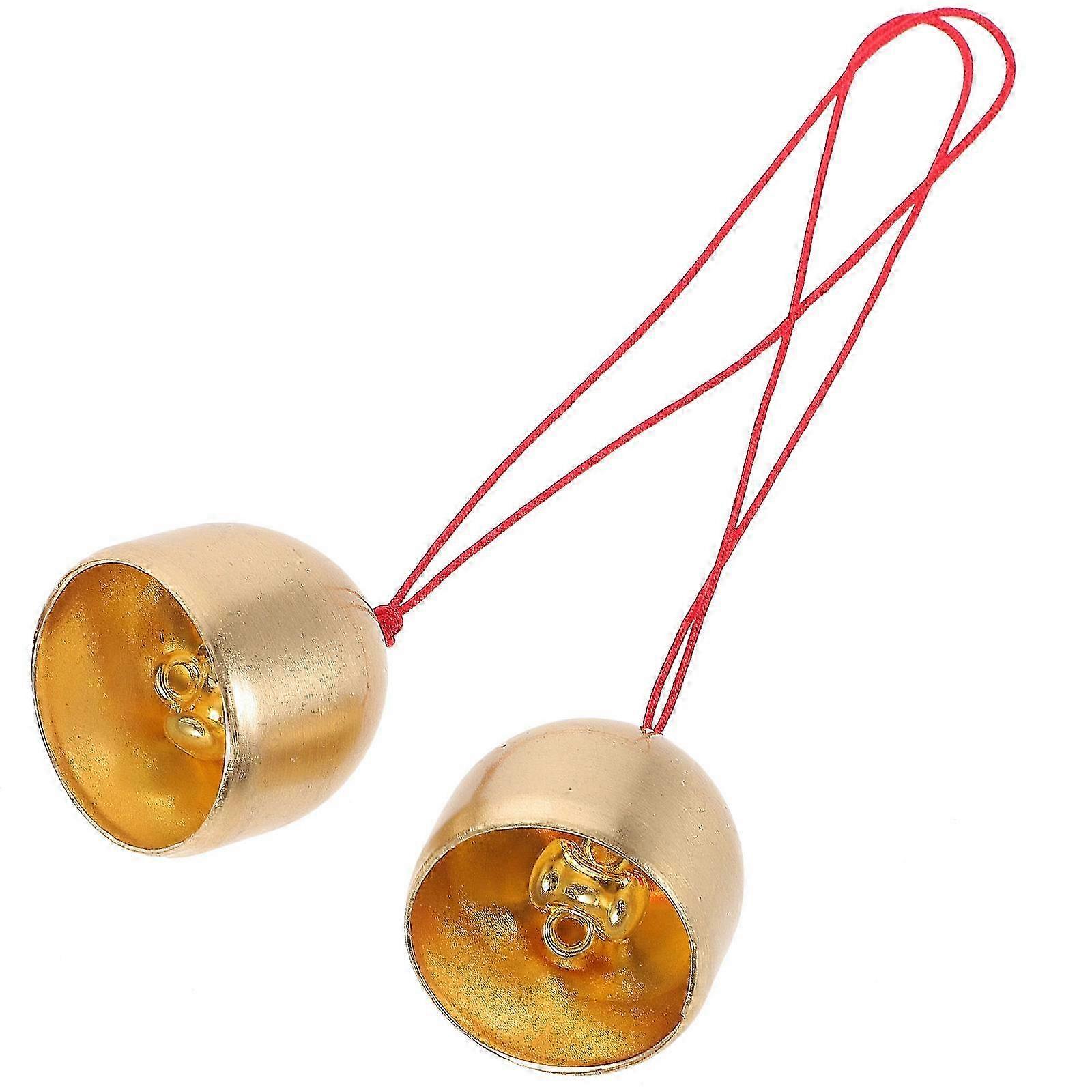 Two Copper Bells for Decoration, with Clear Tones for Home Use