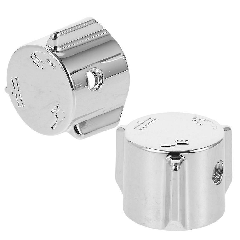 Universal 2Pcs Faucet Handles in Silver for Shower Temperature Control
