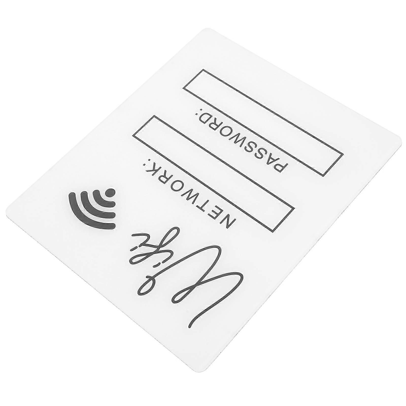 Password Sign Acrylic Plate Practical and Simple Installation
